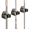 JEYQXZPG CompatibleSuction Cup Mop Clip Holder Wall Mounted Mop Brush Broom Hanger Fixed Rack Kitchen Bathroom Organizer Shelf Hook Accessories(White-3pcs) view 3
