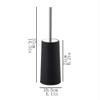 Toilet Brush Floor Standing Bathroom Brush Tool, with Holder Set Toilet Brush, Bath Accessories Household Floor Toilet Bowl Brush and Holder(Gris) view 2
