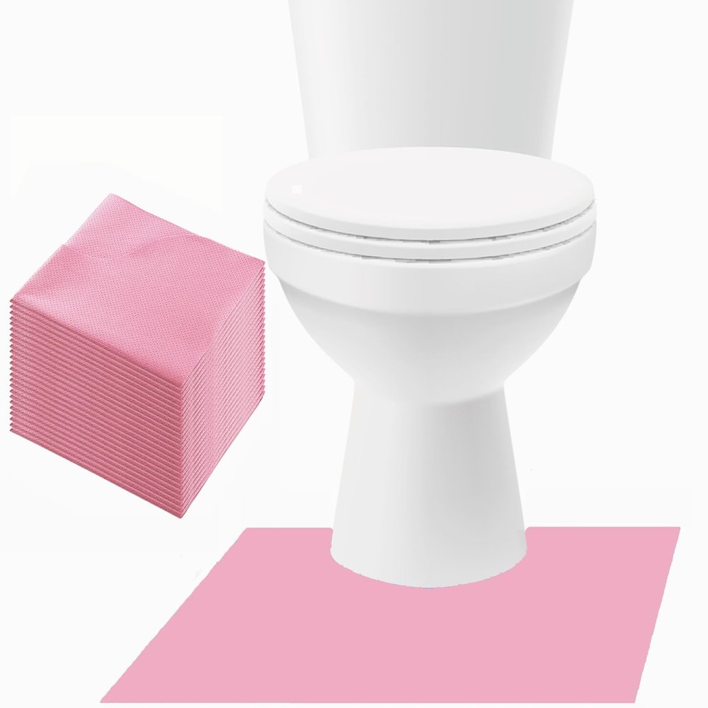 Disposable Toilet Mats 20 Pack, Super Absorbent U-Shaped Toilet Urine Guard