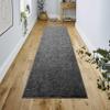 28 ft Extra Long Non-Slip, Washable Anthracite Grey Carpet Runner Rug with Rubber Backing for Hallways Entryway Kitchen Bathroom, Custom Length, Floral, 27" X 28' view 3
