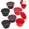 Reusable Coffee Capsule Filter Cup, Food Grade PP + Stainless Steel Material, Precise Outlet, Good Filtering Effect, with Spoon & Brush Set for Coffee Machine view 2