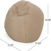 5 Foot Comfortable High Density Shredded Foam Bean Bag Chair for and Adults, with Removable Microsuede Cover, Ideal Reading and Bedroom Floor Lounge, Tuscany DB152 view 2