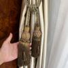 1 Pack Luxury Double Tassel Curtain Tieback, 26 in Total Length  Handcrafted Decorative Rope Holdback for Drapes & Home Interior Styling E1808_B view 3