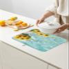 1 Pack Dish Drying Mats,Summer Watercolor Sunflower Lemon Super Absorbent Microfiber Dishes Drainer Mat Lake Stone Flower Fruit Reversible Drying Rack Pads for Kitchen Counter Sink view 2