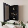 Black Medicine Cabinet with Included Mirror HI96 view 3
