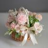 Wuden 4X Wicker Woven Flower Basket, with Handle and White Ribbon, Wedding Flower Girl Baskets, for Home Garden Decoration(S) view 2