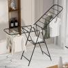 AMAMIA Clothes Hanging Drying Rack,Folding Laundry Dryer Rack with Wheels, Clothes Stand with Shoe Drying Rack and 2 Height-Adjustable Wings, Extra Large 3-Layer Cloth Dryer Bearing 200lbs Space Savn view 2