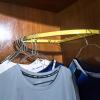 Oracra Closet Rod Corner Closet Rail Support Pole, Wall Mount Right Angle Wardrobes Rod Holder, Hanging Clothes Organizer Rack, 30/40/50/60 Cm Coat Hanger Bar Hooks(Gold,50cm(19 3/4")) view 1