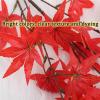 21.7/23.6/27.6/35.4IN Heigh Artificial Red Maple Fall Leaves Stems for Vase 12Pcs Faux Maple Leaf Branches Plastic Maple Leaves Faux Flowers Plants for Home Wedding Festival Table Decor.(Style11(H:70c view 2