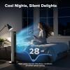Electactic Tower Fan for Bedroom 25ft/s Standing Fan 85 Oscillating Fan with Remote, 3 Speeds, 4 Modes, 12H Timer, Portable Bladeless Floor Fan for Indoors/Home/Office, Grey view 4