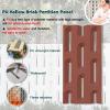 3D Hollow Partition WallPU Components Room Dividers Wall for Living Dining Room Kitchen Bedroom Office Bar Restaurant Home Hotel Decor, Easy to Cut(Gray,5pcs 60x60cm/23.6x23.6in) view 4