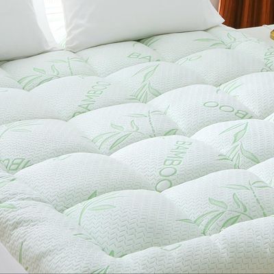Extra Thick Mattress Topper King Size, Waterproof Soft Viscose Derived from Bamboo, Pillow Top Mattress Pad, Mattress Cover 1000GSM Filling with Deep Pocket for Back Pain Relief