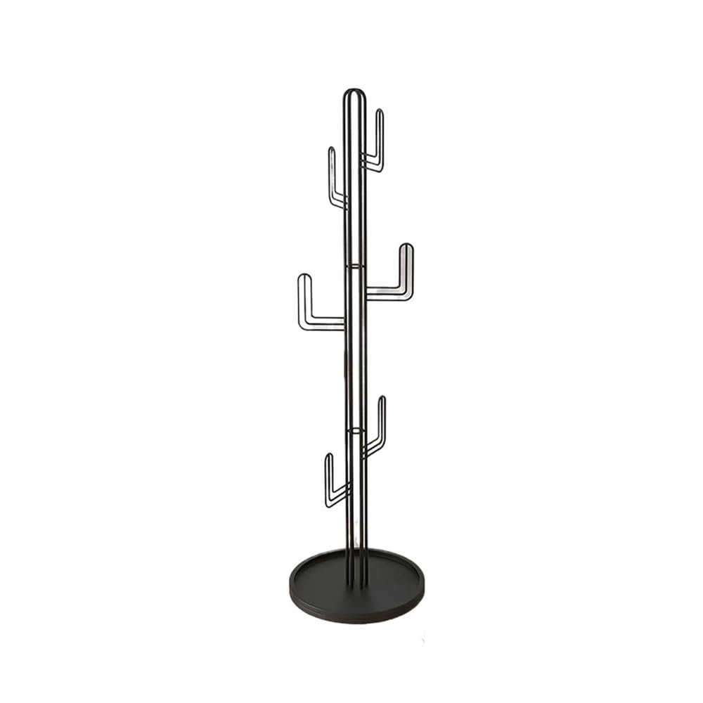 Jingzai202405 Free Standing Coat Rack Metal Coat Rack with Base and Hooks Modern Freestanding Clothes Racks Bags Hats Storage Stand for Entryway Floor Coat Hanger
