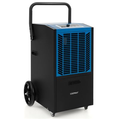 COSTWAY 163 Pints Commercial Dehumidifier, Crawl Space Dehumidifier