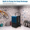 COSTWAY 163 Pints Commercial Dehumidifier, Crawl Space Dehumidifier view 3