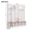 Merax 66.9" Wide Hall Tree with Storage Bench, Shoe Cabinet with Cube, & Shelves, Coat Rack with 8 Hooks for Entryways view 2