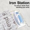 Ironing Board, Height Adjustable Ironing Board Full Size with Sturdy & Non-Slip Feet, Iron Rest, Heat Resistant Cover with Ultra Thick Padding, Easy Storage (42 * 12inch) (White) view 4