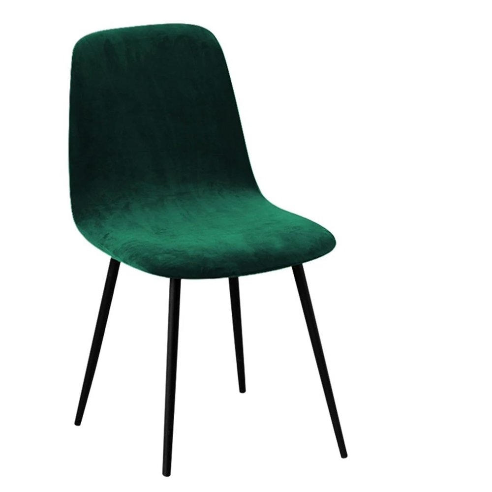 88JUNYh Dining Chair Covers 4pcs Chair Covers Velvet Fabric Short Back Chair Cover Small Size Bar Chair Seat Case for Dining Room Home(3779D-25,6 Pieces)