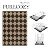 PureCozy 8x10 Black Checkered Washable Area Rug Indoor Outdoor Non Slip view 2