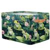 WNRRNW Storage Baskets for Shelves, Fabric Storage Cubes Closet Organizers and Storage Bins with Handles Home Organization, 15x11x9.5 inch(Lotus Frog) view 2