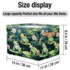 WNRRNW Storage Baskets for Shelves, Fabric Storage Cubes Closet Organizers and Storage Bins with Handles Home Organization, 15x11x9.5 inch(Lotus Frog) view 4