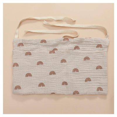 Organizer Multi-Purpose Bed, Storage Bag 2 Pockets Bedside Hanging Diaper Organizer for Diapers Toys Clothing
