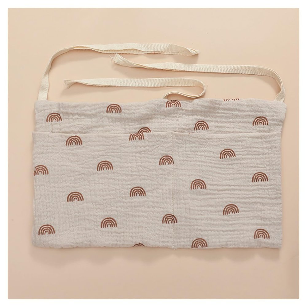 Organizer Multi-Purpose Bed, Storage Bag 2 Pockets Bedside Hanging Diaper Organizer for Diapers Toys Clothing