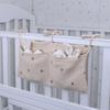 Organizer Multi-Purpose Bed, Storage Bag 2 Pockets Bedside Hanging Diaper Organizer for Diapers Toys Clothing view 2