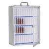 Cell Phones Storage Cabinet 36/48/60 Slots Mobile Phone Storage Cabinet Aluminum Alloy Wall Mounted Phone Jail with Handle for School Factory Company(Silver-A,48) view 1