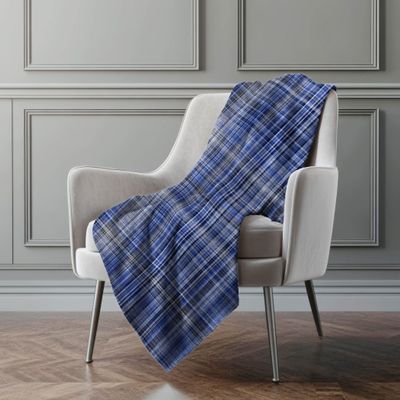 Addison Rugs ASB541 Navy 50" x 70" Oversized Sherpa Throw Blanket, Machine Washable