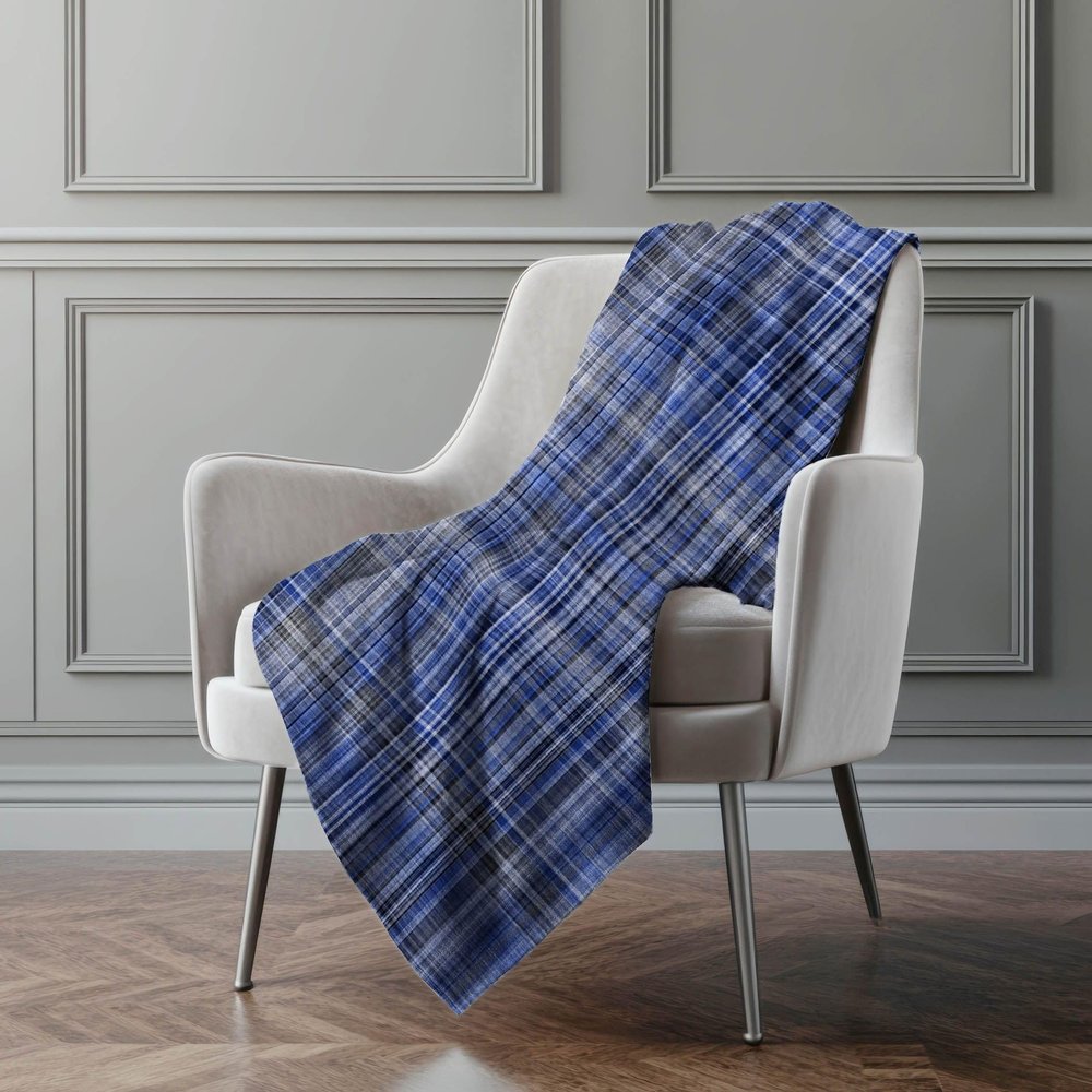 Addison Rugs ASB541 Navy 50" x 70" Oversized Sherpa Throw Blanket, Machine Washable