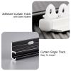 Aluminium Ultra-Thin Curtain Rail Ceiling Mount Adhesive Curtain Track Room Divider Curtains Glider for Bathroom, Kitchen, Garderobe(White,13.1 ft) view 4