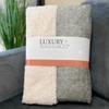 Addison Rugs ASB565 Beige 50" x 70" Oversized Sherpa Throw Blanket, Machine Washable view 3