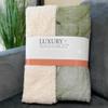 Addison Rugs ASB508 Olive 50" x 70" Oversized Sherpa Throw Blanket, Machine Washable view 3