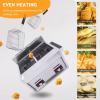 Naturalpowev Deep Fat Fryer, Fryers Double-Cylinder Gas Deep Fryer with 10Lx2 Basket & Lid, Adjustable Temperature Control 150-190C, for Fried Chicken, Chips & More view 3