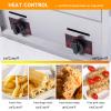 Naturalpowev Deep Fat Fryer, Fryers Double-Cylinder Gas Deep Fryer with 10Lx2 Basket & Lid, Adjustable Temperature Control 150-190C, for Fried Chicken, Chips & More view 4
