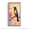 Commoon Grackle Wall Art Print Poster, Floral Bird Tree Branch Nature Bedroom Bathroom Restroom Decor 157A (Commoon Grackle, 11x14 inches, Wood Frame) view 1