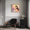 Commoon Grackle Wall Art Print Poster, Floral Bird Tree Branch Nature Bedroom Bathroom Restroom Decor 157A (Commoon Grackle, 11x14 inches, Wood Frame) view 2
