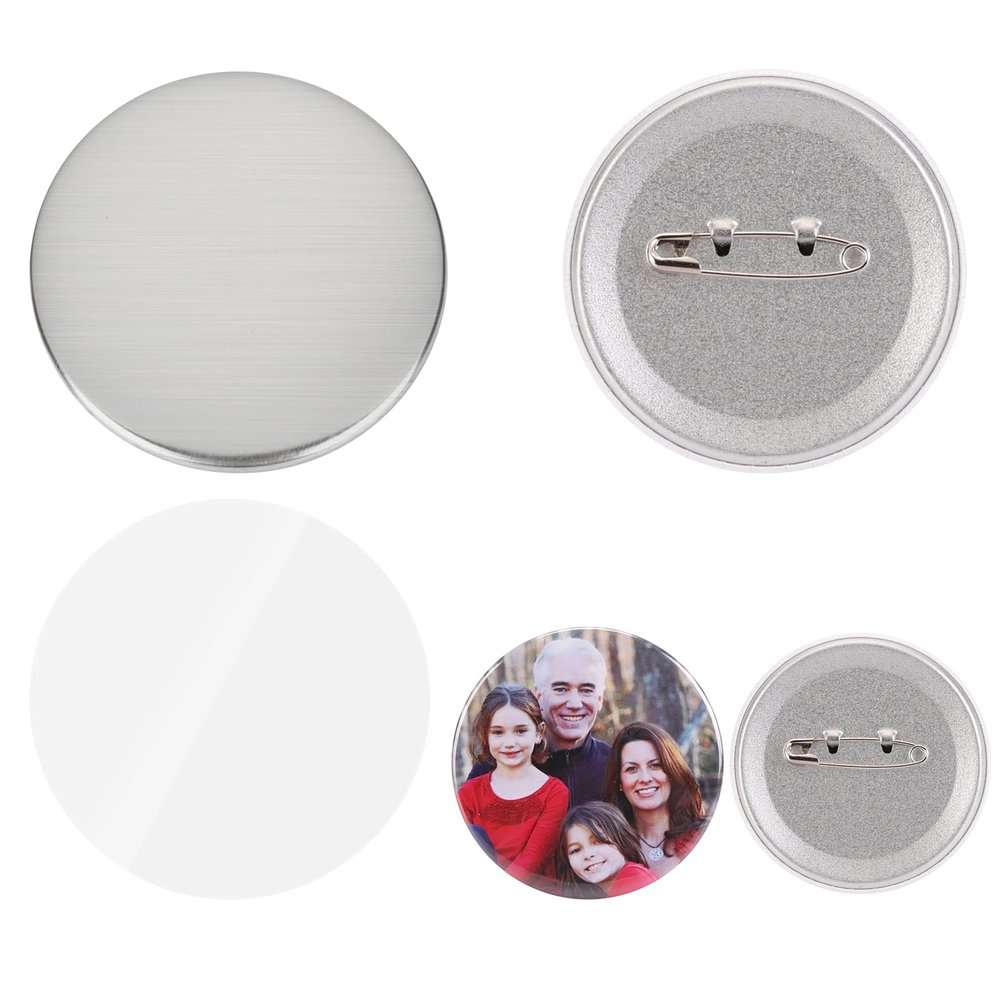 1000 Sets Badge Button Materials, 58mm / 2.28 inch - Metal Materials for Button Maker Machine