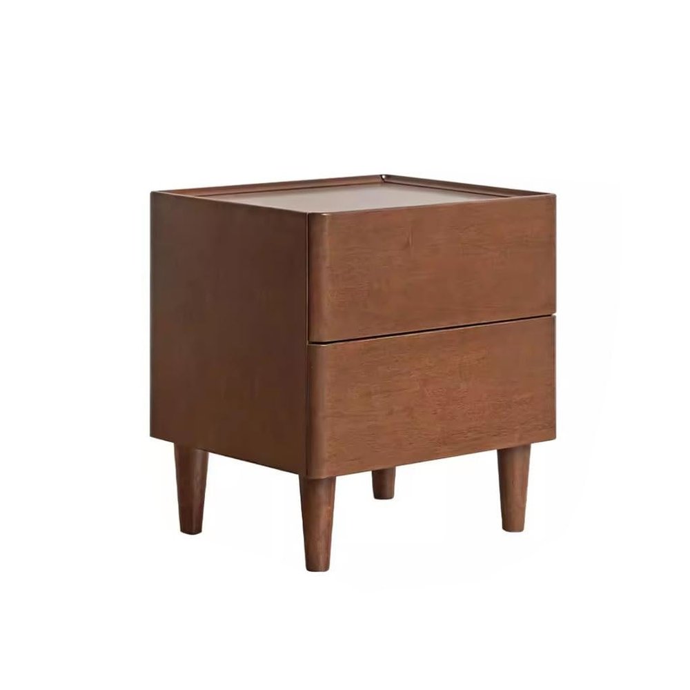 SENBAILU Bedside Table Walnut Color Modern Bedroom Bedside Cabinet Simple Home Small Apartment Bedside Storage Cabinet Solid Wood Bedside Table Bed Side Tables Bedroom