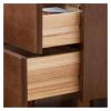 SENBAILU Bedside Table Walnut Color Modern Bedroom Bedside Cabinet Simple Home Small Apartment Bedside Storage Cabinet Solid Wood Bedside Table Bed Side Tables Bedroom view 3