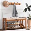 39.4in Shoe Bench with Coat Rack, Entryway Shoe Rack Organizer for Hallway view 1