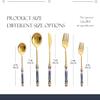 90 Pieces Utensil Set,18/8 stainless steel set for 18,Flatware set Blue and White Palace, Fine Silverware set and Dishwasher Safe, tableware set for wedding banquet home hotel party use view 2