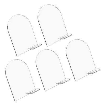 ABOOFAN 5 Sets Wedding Table Acrylic Place Cards with Stands Blank Sign Display for Guest Names Table Numbers for Party Decorations