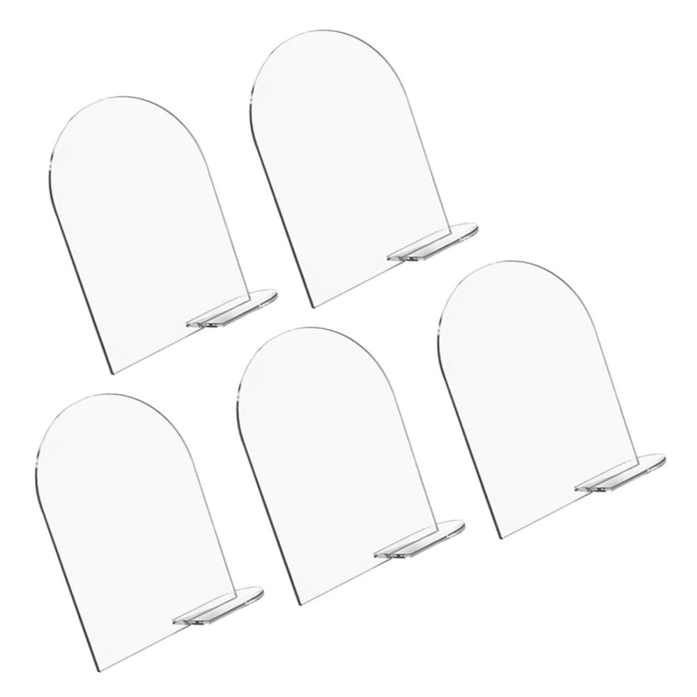 ABOOFAN 5 Sets Wedding Table Acrylic Place Cards with Stands Blank Sign Display for Guest Names Table Numbers for Party Decorations