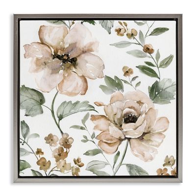 Stupell Industries 'Dainty Blooming Florals'| Floating Frame Canvas Art