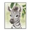 Stupell Industries Jungle Friends Baby Zebra Gray Framed Giclee Art Design by Christine Simpson Art, 11 x 14 view 1