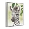 Stupell Industries Jungle Friends Baby Zebra Gray Framed Giclee Art Design by Christine Simpson Art, 11 x 14 view 3