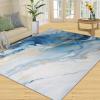 Blue Gold Marble Rugs for Children's Room3x5 Entryway Rug - White Marble Rugs for Bedroom, Nordic Light Luxury Area Rugs for Living Room, 3D Print Carpet, Washable Carpet - Home Decor Floor Mat view 2