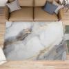 White Gold Marble Rugs for Living Room - 3x4 Entryway Rug - Gray Marble Rugs for Bedroom, Modern Stylish Area Rug, 3D Print Carpet, Washable Carpet - Office Home Decor Mat view 1